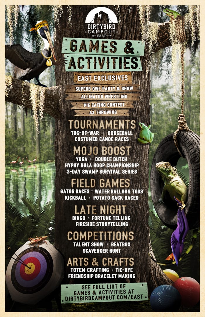 Dirtybird-Campout- East-2018-Games-Activities-Lineup