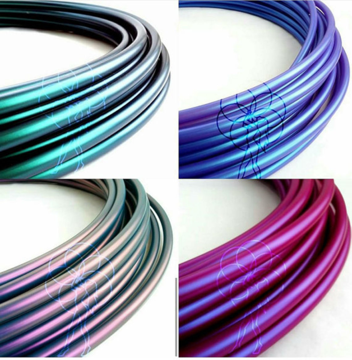 A few of the available color-shift options, "Black Mamba, Lunar Blue, Raven, Blue Plum"